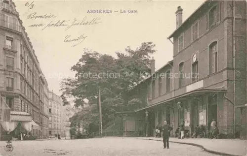AK / Ansichtskarte ASNIERES  92-SUR SEINE Hauts-de-Seine La gare