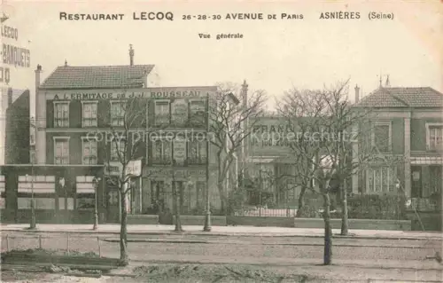 AK / Ansichtskarte ASNIERES  92-SUR SEINE Hauts-de-Seine Avenue de Paris Restaurant Lecoq