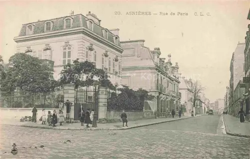 AK / Ansichtskarte ASNIERES  92-SUR SEINE Hauts-de-Seine Rue de Paris