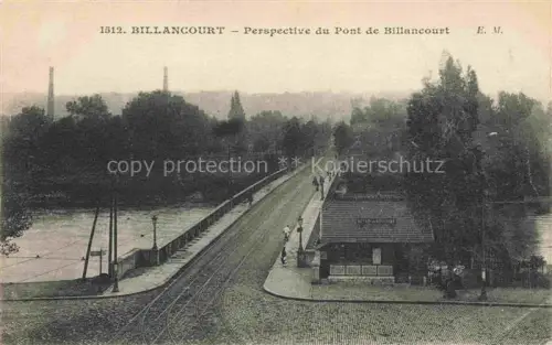 AK / Ansichtskarte Billancourt 92-BOULOGNE-BILLANCOURT Perspective du Pont de Billancourt