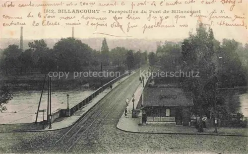 AK / Ansichtskarte Billancourt 92-BOULOGNE-BILLANCOURT Perspective du Pont de Billancourt
