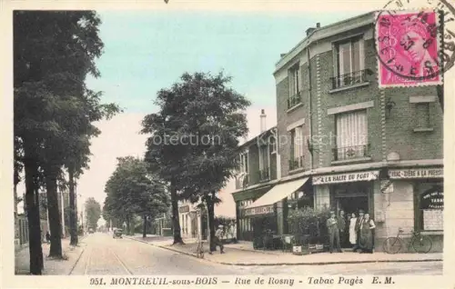 AK / Ansichtskarte MONTREUIL-SOUS-BOIS Bobigny 93 Seine-Saint-Denis Rue de Rosny Tabac Pagès
