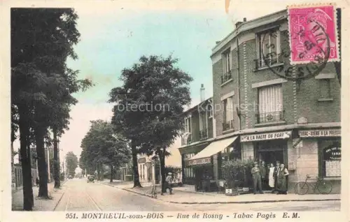 AK / Ansichtskarte MONTREUIL-SOUS-BOIS Bobigny 93 Seine-Saint-Denis Rue de Rosny Tabac Pagès