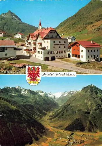AK / Ansichtskarte Galtuer Landeck Tirol AT Hotel Fluchthorn Luftbild