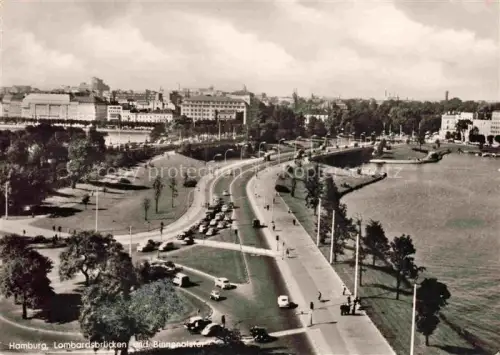 AK / Ansichtskarte HAMBURG  CITY Lombardsbruecken Biennenalster 