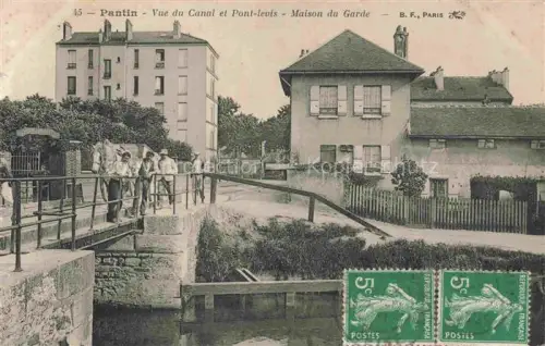 AK / Ansichtskarte PANTIN Bobigny 93 Seine-Saint-Denis Vue du Canal et Pont-levis Maison du Garde