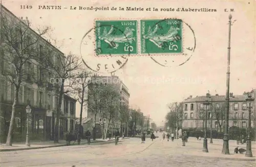 AK / Ansichtskarte PANTIN Bobigny 93 Seine-Saint-Denis Le Rond-Point de la Mairie et Route d'Aubervilliers