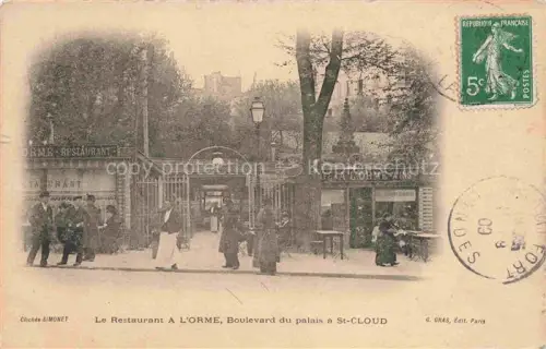 AK / Ansichtskarte ST-CLOUD  NANTERRE 92 Hauts-de-Seine Restaurant à l'Orme Boulevard du Palais