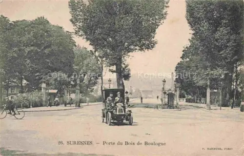 AK / Ansichtskarte SURESNES Nanterre 92 Hauts-de-Seine Porte du Bois de Boulogne Automobil