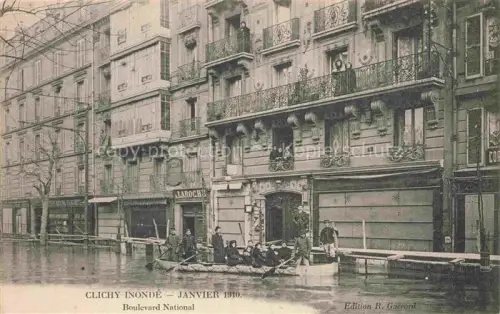 AK / Ansichtskarte CLICHY-LA-GARENNE 92 Hauts-de-Seine Inondations Janvier 1910 Boulevard National