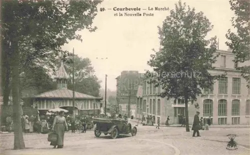 AK / Ansichtskarte COURBEVOIE 92 Hauts-de-Seine Le Marché et la nouvelle Poste
