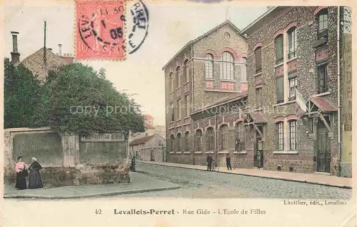 AK / Ansichtskarte LEVALLOIS-PERRET 92 Hauts-de-Seine Rue Gide Ecole de Filles