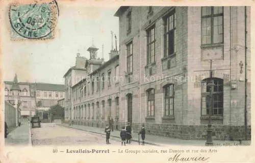 AK / Ansichtskarte LEVALLOIS-PERRET 92 Hauts-de-Seine Groupe scolaire Rue Danton et Rue des Arts