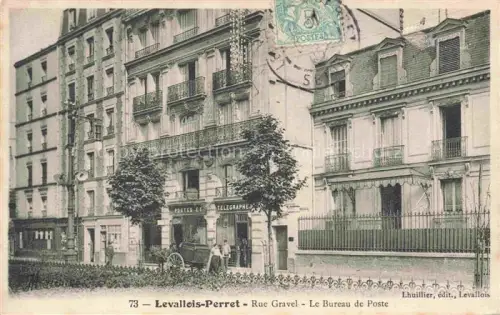 AK / Ansichtskarte LEVALLOIS-PERRET 92 Hauts-de-Seine Rue Gravel Le Bureau de Poste