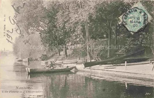 AK / Ansichtskarte NANTERRE 92 Hauts-de-Seine Ile Fleurie l'embarcadère
