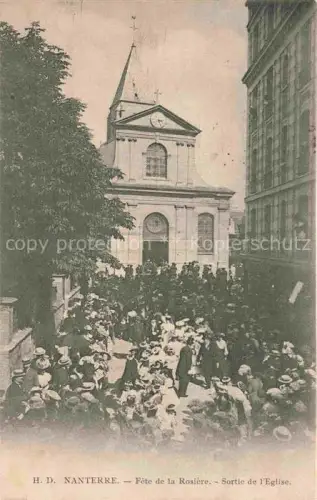 AK / Ansichtskarte NANTERRE 92 Hauts-de-Seine Fête de la Rosière Sortie de l'Eglise