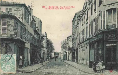 AK / Ansichtskarte BELLEVUE -MEUDON Boulogne-Billancourt 92 Hauts-de-Seine Grande Rue Hôtel de la Tête Noire