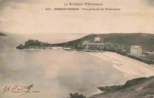 AK / Ansichtskarte PERROS-GUIREC Lannion 22 Cotes-d Armor Vue generale aerienne de Trestrignel