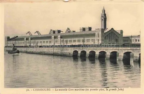 AK / Ansichtskarte CHERBOURG-Octeville 50 Manche La nouvelle Gare maritime La grande Jetee