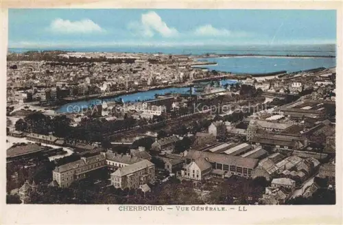 AK / Ansichtskarte CHERBOURG-Octeville 50 Manche Vue generale aerienne