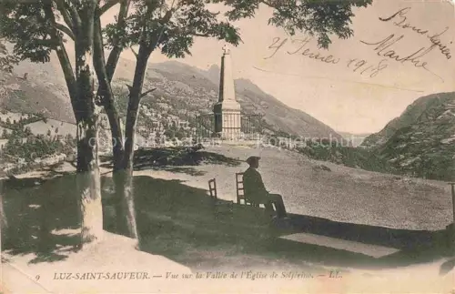 AK / Ansichtskarte Luz-Saint-Sauveur Argeles-Gazost 65 Hautes Pyrenees Vue sur la Vallee de l'Eglise de Solferino