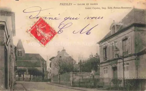 AK / Ansichtskarte Presles PONTOISE 95 Val-d Oise Eglise et la Marie