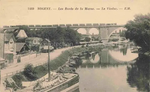 AK / Ansichtskarte NOGENT-SUR-MARNE 94 Val-de-Marne Les bords de la Marne le viaduc