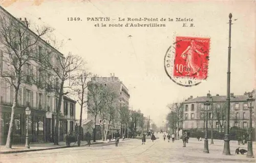 AK / Ansichtskarte PANTIN Bobigny 93 Seine-Saint-Denis Le Rond-Point de la Mairie et la Route d'Aubervilliers