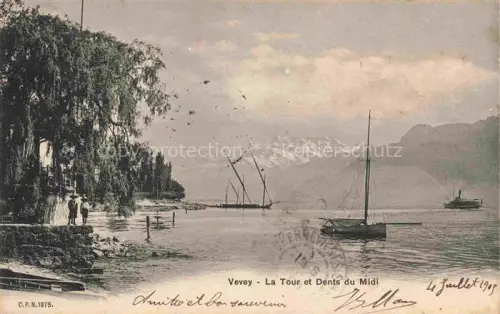 AK / Ansichtskarte VEVEY VD La Tour et Dents du Midi