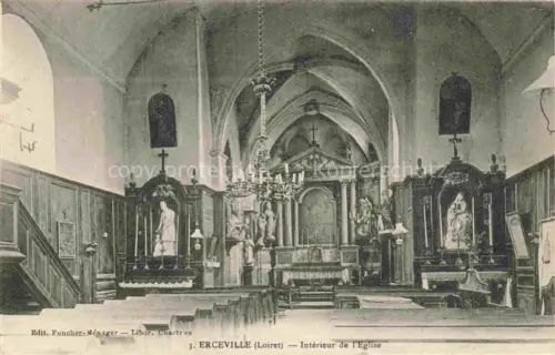 AK / Ansichtskarte Erceville Pithiviers 45 Loiret Interieur de l'Eglise