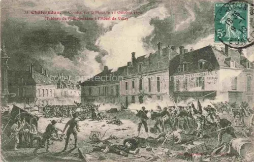 AK / Ansichtskarte CHATEAUDUN  28 Eure-et-Loir Combat sur la Place le 15 Octobre 1870