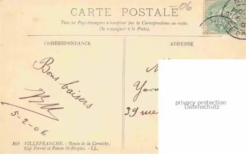 AK / Ansichtskarte Villefranche -sur-Mer NICE 06 Alpes-Maritimes Cap Ferrat et Pointe St Hospice
