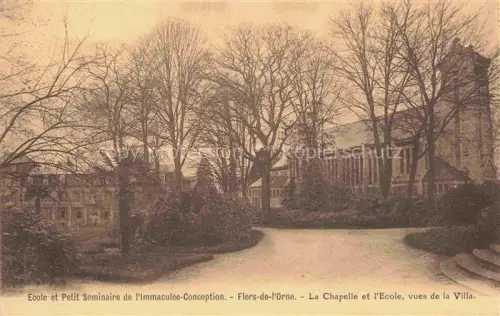 AK / Ansichtskarte Flers -de-l-Orne Argentan 61 Orne Ecole et Petit Seminaire de l'Immaculee Conception L'Ecole la Chapelle et l'Ecole vues de la Villa 