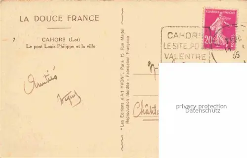 AK / Ansichtskarte Cahors-en-Quercy 46 Lot Le pont Louis Philippe et la ville