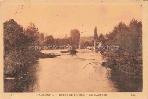 AK / Ansichtskarte Harcourt BERNAY 27 Eure Bords de l'Orne Le Barrage