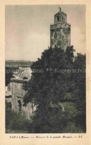 AK / Ansichtskarte TAZA  Maroc Minaret de la grande Mosquee