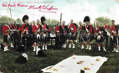 AK / Ansichtskarte Argyll  Scotland UK Officers Seaforth Highlanders Life in our Army