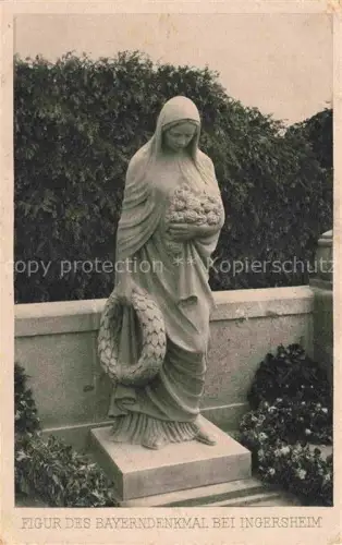 AK / Ansichtskarte Ingersheim Elsass Ribeauville 68 Haut-Rhin Figur des Bayerndenkmals bei Ingersheim 