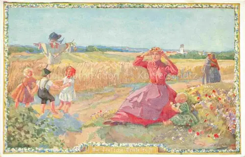 AK / Ansichtskarte MueNCHEN  Bayern Die deutsche Ernte reift Kuenstlerkarte