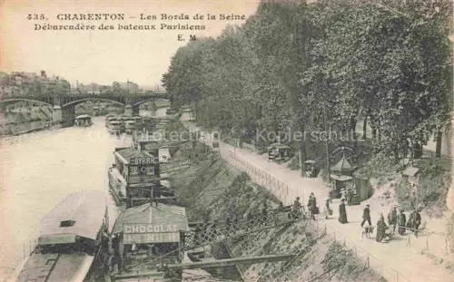AK / Ansichtskarte Charenton  CRETEIL 94 Val-de-Marne Les bords de la Seine Débarcadère des bateaux parisiens