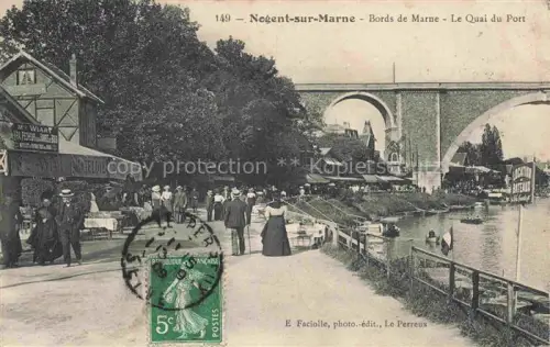 AK / Ansichtskarte NOGENT-SUR-MARNE 94 Val-de-Marne Aux bords de la Marne Quai du Port