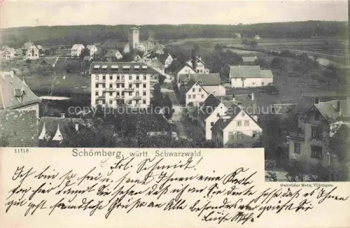 AK / Ansichtskarte Schoemberg  Schwarzwald Calw BW Teilansicht