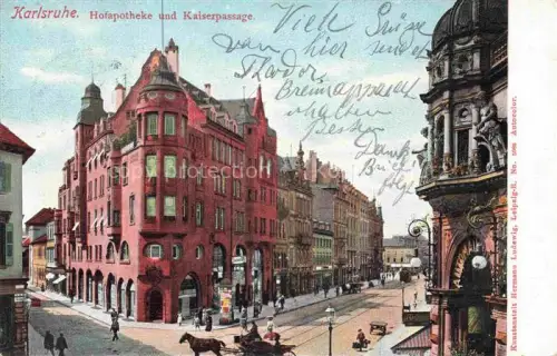 AK / Ansichtskarte KARLSRUHE Baden Hofapotheke und Kaiserpassage