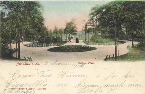 AK / Ansichtskarte ZWICKAU  Sachsen Milkau-Platz