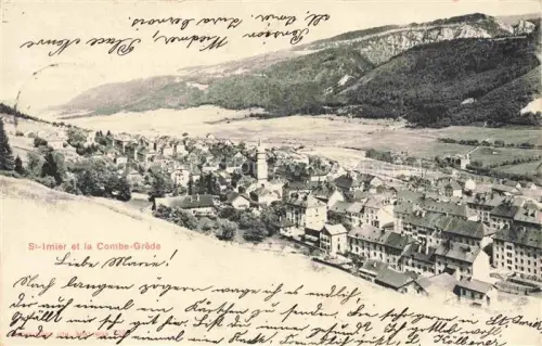 AK / Ansichtskarte St Imier Courtelary BE Panorama et la Combe-Grède