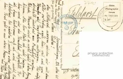 AK / Ansichtskarte Donaueschingen Lazarett Feldpost