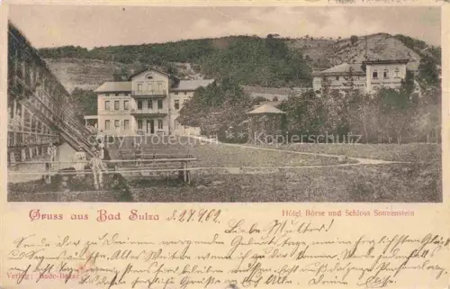 AK / Ansichtskarte Bad Sulza Thueringen Hotel Boerse und Schloss Sonnenstein