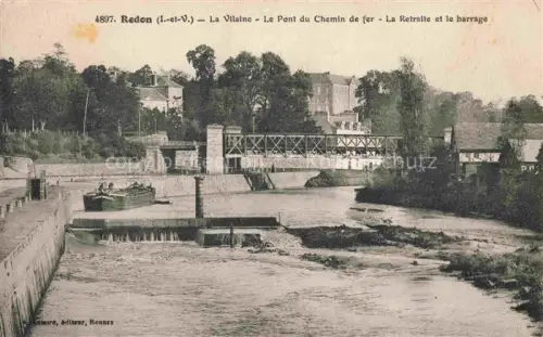 AK / Ansichtskarte Redon 35 Ille-et-Vilaine La Vilaine le Pont du Chemin de Fer le Barrage 