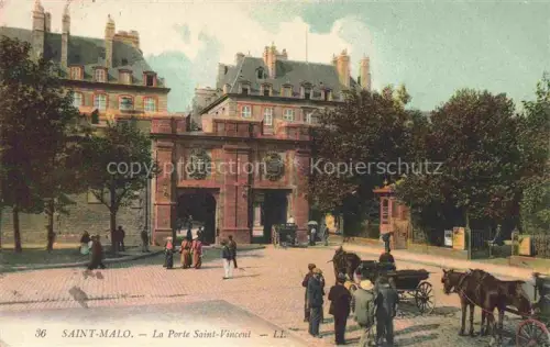 AK / Ansichtskarte ST-MALO SAINT-MALO 35 LA Porte Saint Vincent Pferdkutsche 