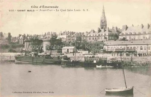 AK / Ansichtskarte ST-MALO SAINT-MALO 35 Cote d'Emeraude Avant Port le Quai Saint Louis Schiffe 